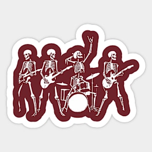 punk rock skeleton band Sticker
